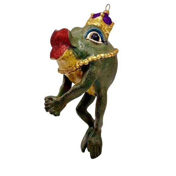 Katherine's Collection Kissing Frog Prince Queen Purple Crown Red Glitter Lips - Picture 1 of 4
